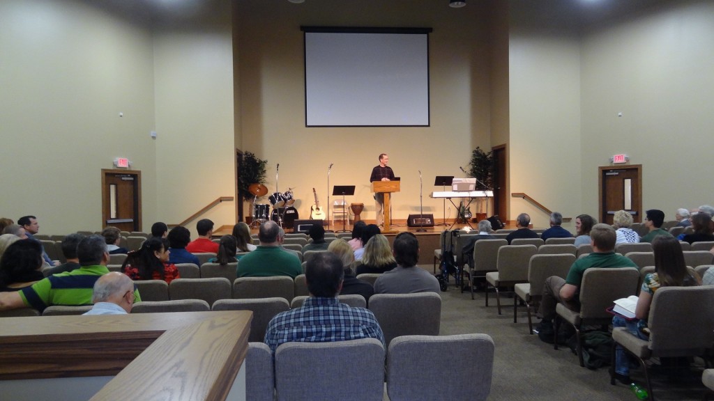 Pastor Rob Swartz sharing a message from God's Word.